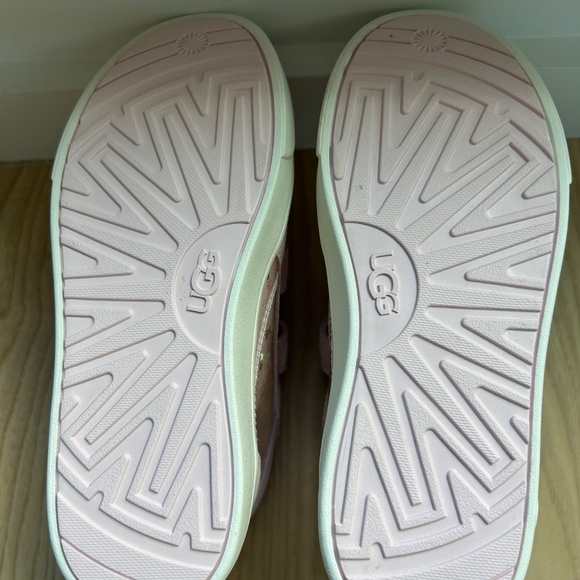 Ugg Rennon Pink & Glitter High Top Suede Sneaker - Picture 4 of 7